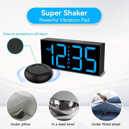 Einora™ Smart Vibe Alarm Clock for Heavy Sleepers